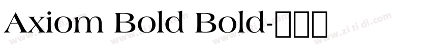 Axiom Bold Bold字体转换